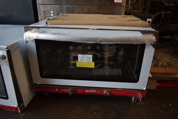 BRAND NEW SCRATCH AND DENT! Avantco 177CO38M Stainless Steel Commercial Countertop Electric Powered Full Size Convection Oven. 208/240 Volts, 1 Phase.  - Image 2 of 5