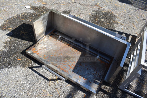 ALL ONE MONEY! Lot of Metal Shelf and Metal Door. 36x12x12.5, 31.5x20x2 - Image 3 of 4