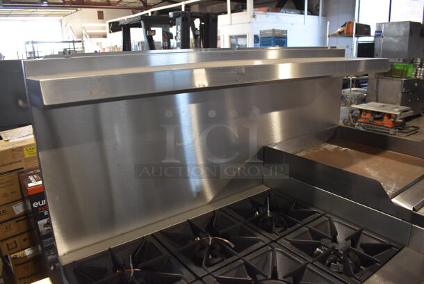 BRAND NEW! CPG S60-GS24-N Stainless Steel Commercial Natural Gas Powered 6 Burner Range w/ Flat Top Griddle, 2 Ovens, Over Shelf and Back Splash. 276,000 BTU. 60x33x60 - Image 10 of 10