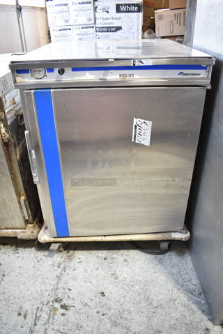 Precision RSU-201 Metal Commercial Heated Holding Cabinet on Commercial Casters. 120 Volts, 1 Phase. Tested and Working!