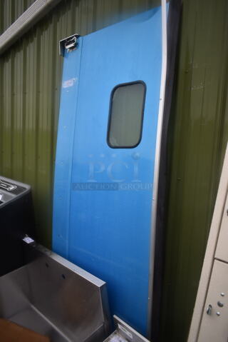 BRAND NEW SCRATCH AND DENT! Metal Traffic Door Swinging Kitchen Door. 