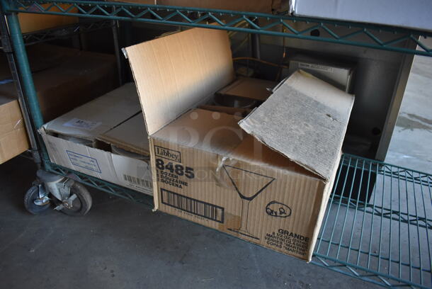 2 Boxes of BRAND NEW! Items; 12 Libbey Martini Glasses and  35 Arcadia White Ceramic Plates. Includes 7.5x7.5x0.5, 4.5x4.5x7. 2 Times Your Bid! - Image 2 of 10