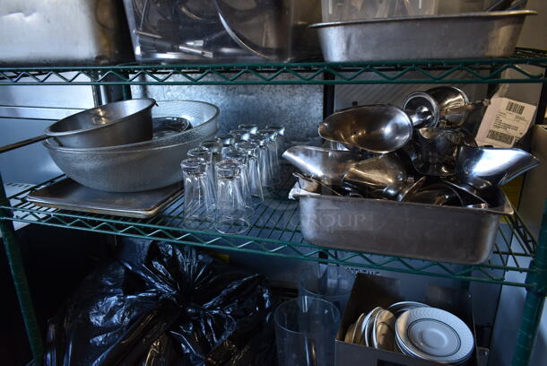 ALL ONE MONEY! 5 Tier Lot of Various Items Including Ceramic Dishes. Does Not Include Shelving Unit.  - Image 5 of 7