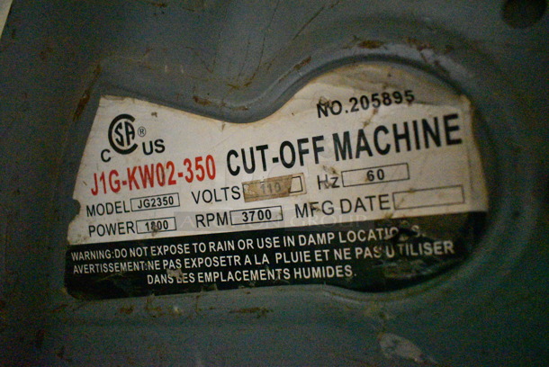 JG2350 J1G-KW02-350 Metal Countertop Cut Off Machine. Tested and Working! - Image 5 of 5