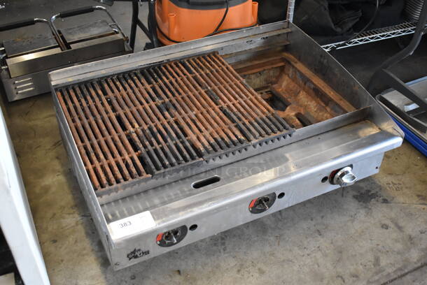 Star Max Stainless Steel Commercial Countertop Natural Gas Powered Charbroiler Grill. Missing Grates. 36x27x16 - Image 4 of 8