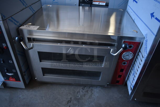 BRAND NEW SCRATCH AND DENT! Avantco 177DPO18DS Stainless Steel Commercial Countertop Electric Powered Pizza Ovens. Missing Cooking Stones. 240 Volts, 1 Phase. - Image 2 of 6