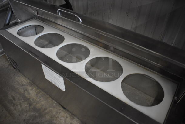 AirSystems Stainless Steel Commercial Countertop Refrigerated Rail w/ Rolling Lid. 115 Volts, 1 Phase. 35x10x16. Tested and Working! - Image 4 of 5