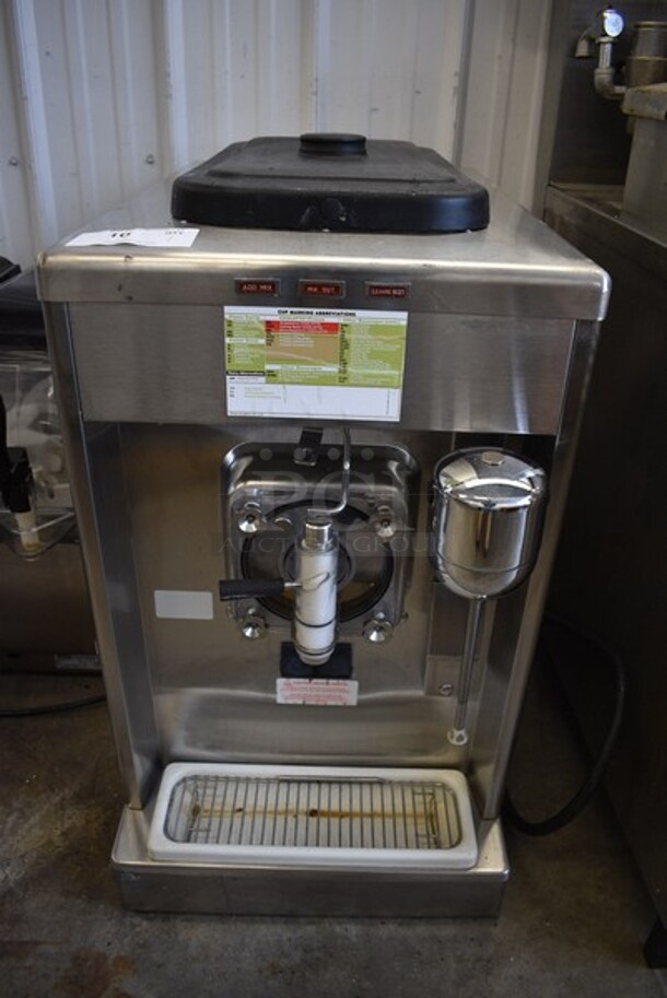 2010 Taylor Model 340D-27 Stainless Steel Commercial Countertop Single Flavor Frozen Beverage Machine w/ Drink Mixer Attachment. 208-230 Volts, 1 Phase. 18x31.5x33