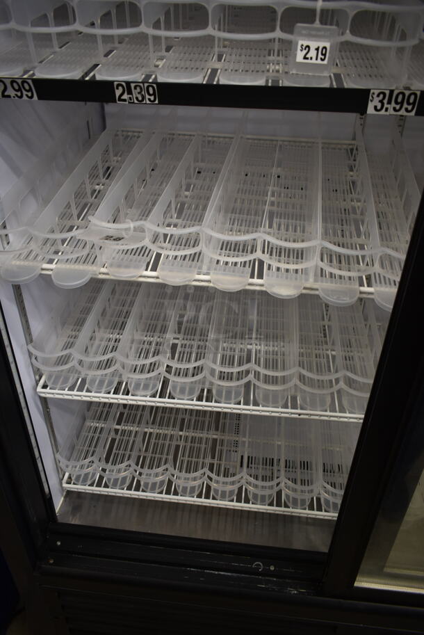 QBD ENERGY STAR Metal Commercial 2 Door Reach In Cooler Merchandiser w/ Poly Coated Racks and Drink Sliders. 115 Volts, 1 Phase. Tested and Working! - Image 6 of 9
