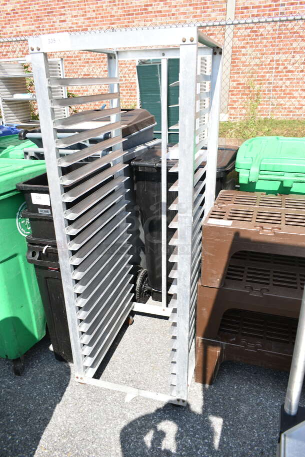Metal Commercial Pan Transport Rack on Commercial Casters.  - Image 2 of 3