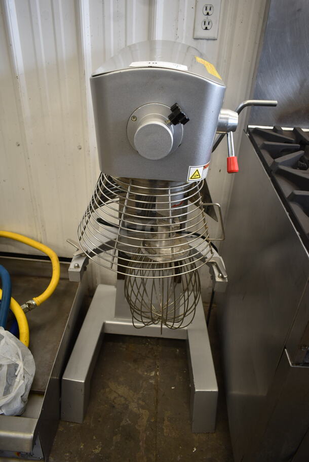 2020 HLM-30C Metal Commercial Floor Style 30 Quart Planetary Dough Mixer w/ Bowl Guard and Whisk Attachment. 120 Volts, 1 Phase. Cannot Test Due To Missing Power Button - Image 2 of 7