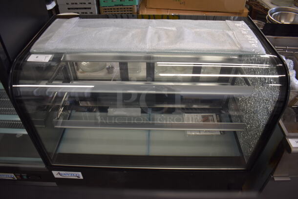 Avantco 193BC48HCB Metal Commercial Floor Style Deli Display Case Merchandiser w/ Poly Coated Racks on Commercial Casters. See Pictures For Glass Damage. 110-120 Volts, 1 Phase. 48x27x48. Tested and Working! - Image 2 of 10