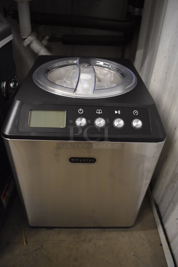 BRAND NEW SCRATCH AND DENT! Whynter ICM-201SB Stainless Steel Commercial Countertop Ice Cream Maker. 110-120 Volts, 1 Phase. 10x12x12. Tested and Working! - Image 1 of 5