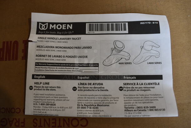 BRAND NEW IN BOX! Moen Metal Faucet w/ Handle. 6x6x10 - Image 6 of 6