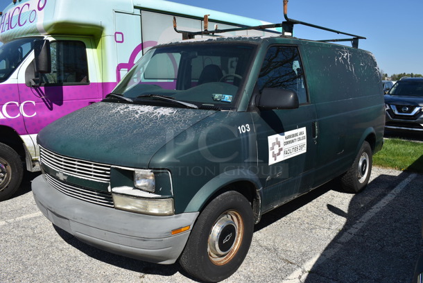 1998 Chevrolet Astro Cargo 3 Door Work Van. Odometer Reads 164,055. VIN 1GCDM19WXWB110716. Title In Hand. Vehicles and Drives. See Lot #10 For Additional Pictures. - Image 1 of 12
