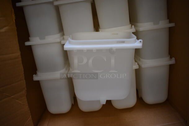 ALL ONE MONEY! Lot of 23 White Poly Bins! 4.5x7.5x7