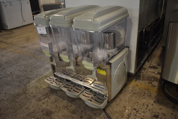 Coldline Royal-3P Commercial Triple Bowl Electric Countertop Juice Dispenser On Steel Base. 120V. Tested and Powers On But Does Not Get Cold - Image 3 of 6