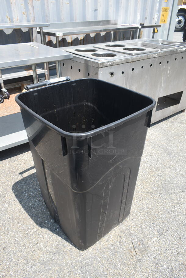 P[roject Source Black Poly Trash Can on Wheels - Image 2 of 6