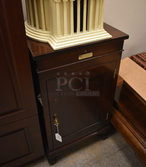 CUSTOM MADE! Wooden Single Door Cigar Humidor w/ Contents. - Image 2 of 9