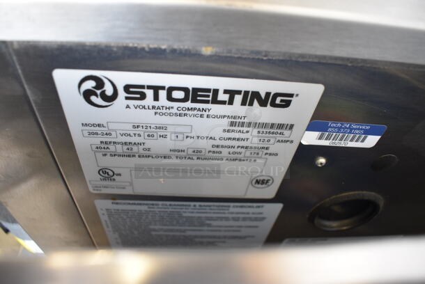 2015 Stoelting Model SF121-38I2 Stainless Steel Commercial Countertop Air Cooled 2 Flavor w/ Twist Soft Serve Ice Cream Machine. 208-230 Volts, 1 Phase. 22x32x32 - Image 6 of 6