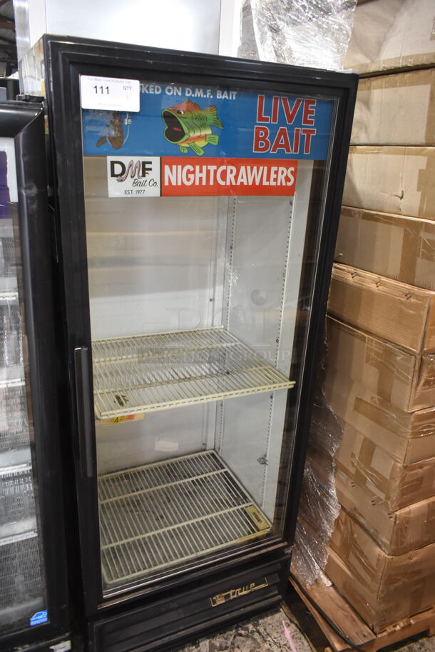 True GDM-12 Metal Commercial Single Door Reach In Cooler Merchandiser w/ Poly Coated Racks. 115 Volts, 1 Phase. Tested and Powers On But Does Not Get Cold - Image 1 of 4
