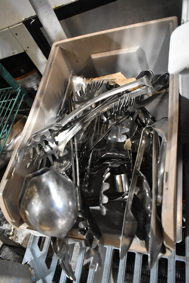 ALL ONE MONEY! Lot of Various Items Including Utensils in Bin - Image 2 of 3