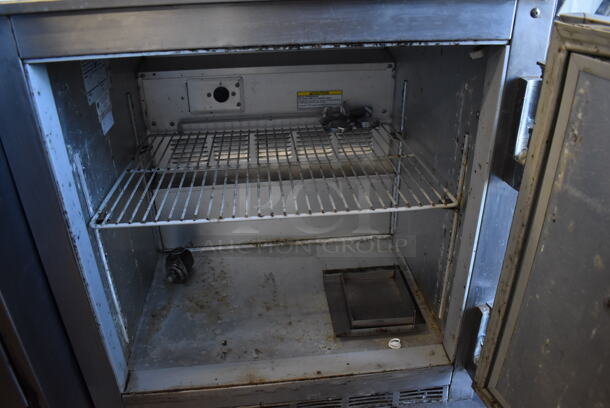Beverage Air UCR27A Stainless Steel Commercial Single Door Undercounter Cooler on Commercial Casters. 1 Caster Needs To Be Reattached. 115 Volts, 1 Phase. 27x30x32. Tested and Working! - Image 4 of 5