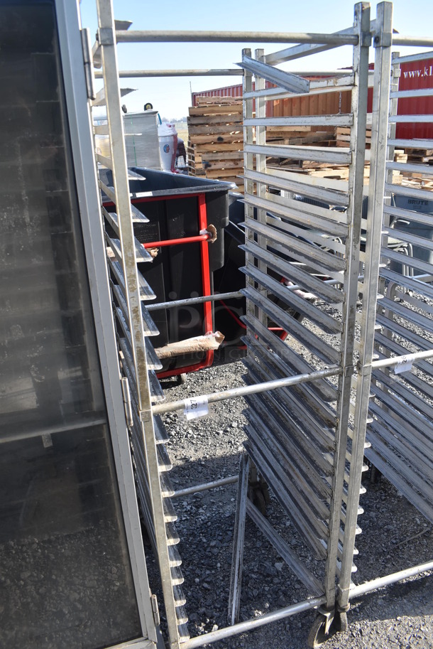 Metal Commercial Pan Transport Rack on Commercial Casters. 21x26x69 - Image 2 of 4