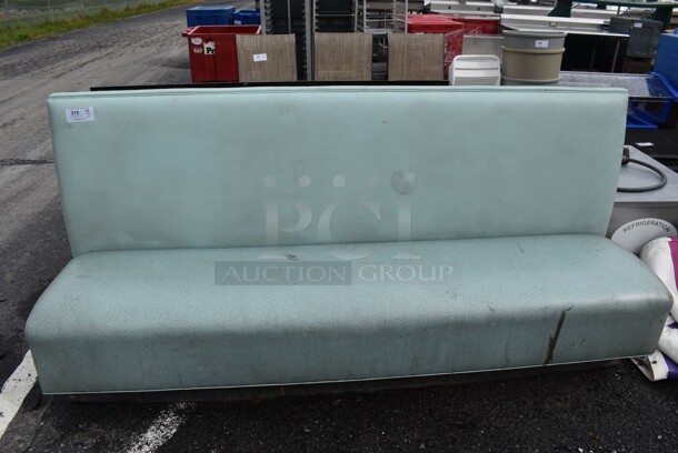 3 Blue Single Sided Booth Seats. 90x26x43. 3 Times Your Bid!