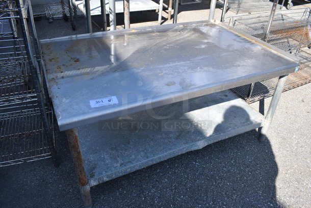 Stainless Steel Equipment Stand w/ Metal Under Shelf. 49x31x24.5 - Image 3 of 3