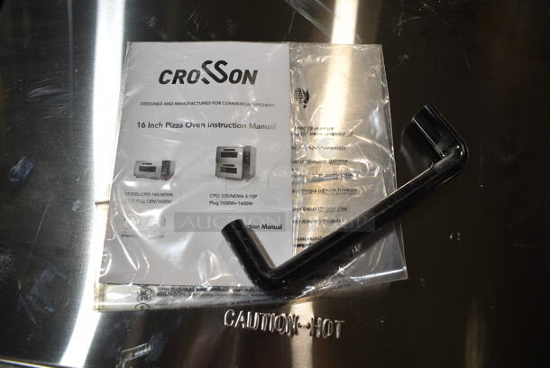 2023 Crosson CPO-160 Stainless Steel Commercial Countertop Electric Powered Pizza Oven w/ Broken Cooking Stone. 120 Volts, 1 Phase. Tested and Working! - Image 5 of 6