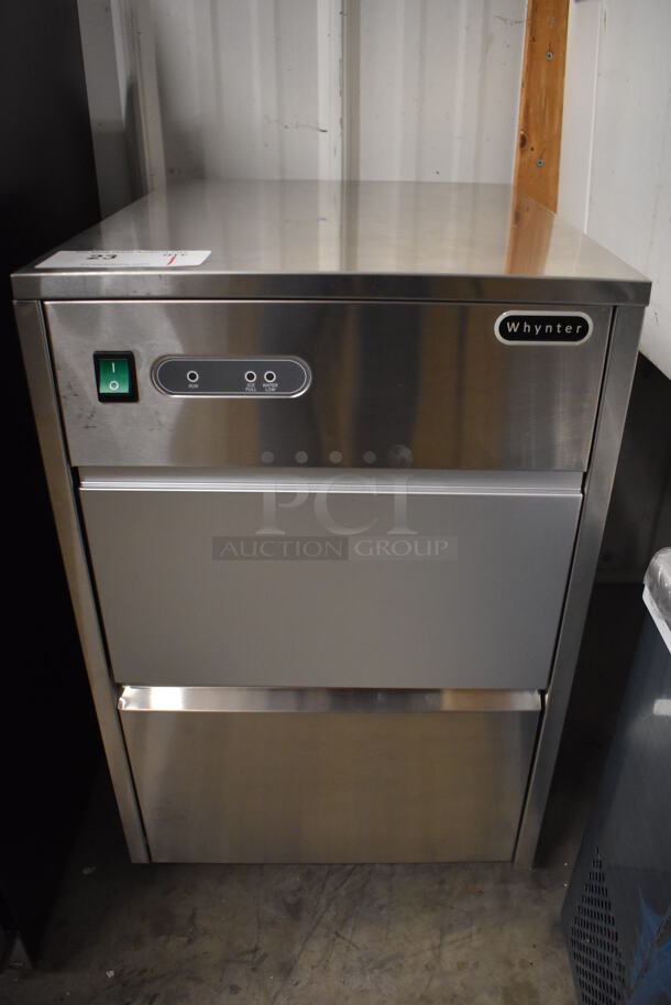 BRAND NEW SCRATCH AND DENT! Whynter FIM-450HS Stainless Steel Self Contained Ice Machine. 115 Volts, 1 Phase. 15x18.5x23. Tested and Working! - Image 1 of 6