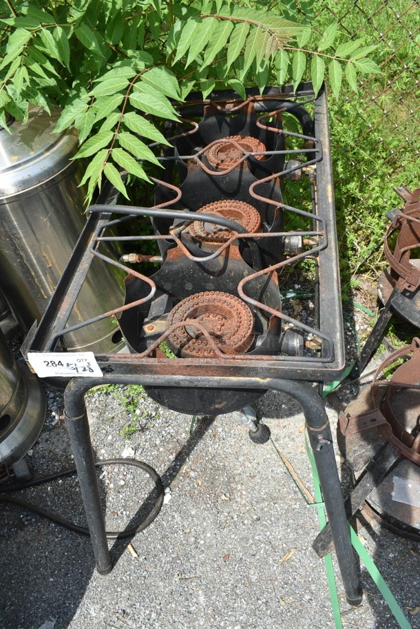 Metal Propane Gas Powered 3 Burner Range. - Image 1 of 1