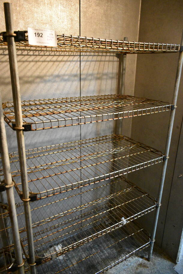 ALL ONE MONEY! Lot of Various Wire Shelving Units. BUYER MUST DISMANTLE. PCI CANNOT DISMANTLE FOR SHIPPING. PLEASE CONSIDER FREIGHT CHARGES. - Image 6 of 6