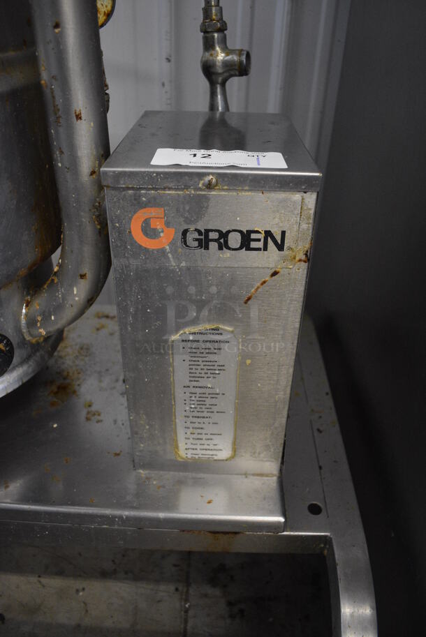Groen Stainless Steel Commercial Floor Style Tilting Steam Kettle. 208 Volts, 1 Phase. 28x30x46 - Image 4 of 8