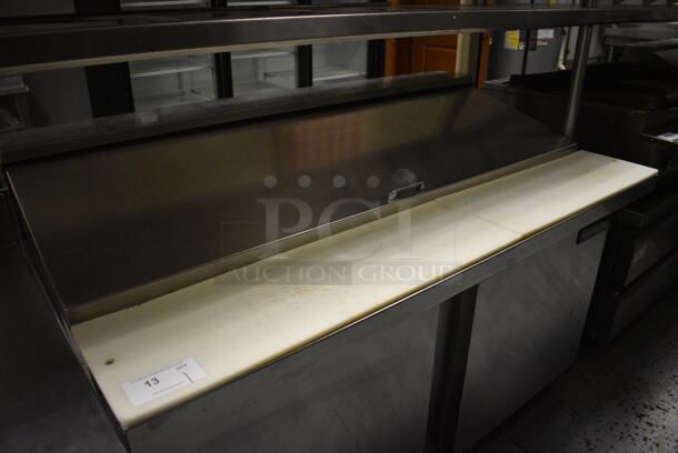 Continental SW60-24M Stainless Steel Commercial Sandwich Salad Prep Table Bain Marie Mega Top on Commercial Casters. 115 Volts, 1 Phase. 60x34.5x42.5. Item Was in Working Condition on Last Day of Business. (kitchen) - Image 2 of 9