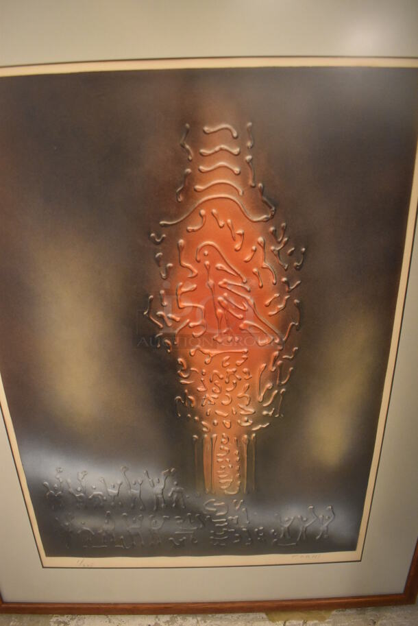 ORIGINAL Framed Picture of Israeli By Josef Farhi. - Image 4 of 6