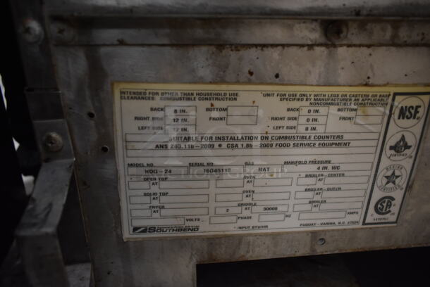 Southbend HDG-24 Stainless Steel Commercial Countertop Natural Gas Powered Flat Top Griddle. - Image 6 of 6