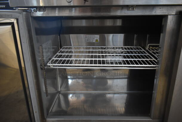 Universal SC-60-LBFI Stainless Steel Commercial 2 Door Undercounter Cooler on Commercial Casters. 115 Volts, 1 Phase. Tested and Does Not Power On - Image 4 of 7