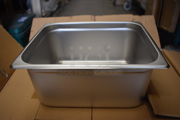 12 BRAND NEW IN BOX! Vollrath Stainless Steel 1/2 Size Drop In Bins. 1/2x6. 12 Times Your Bid!