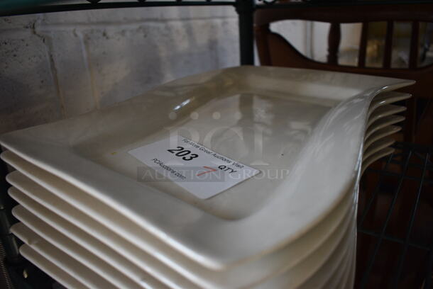 7 White Ceramic Plates. 9.5x13.5x1. 7 Times Your Bid! - Image 3 of 3