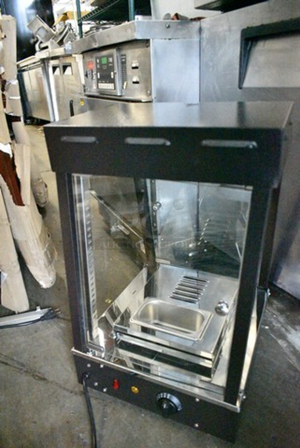 BRAND NEW SCRATCH AND DENT! 2023 Avantco 177HDC13 13" Self/Full Service 3 Shelf Countertop Heated Display Case with Hinged Doors. 120 Volts, 1 Phase. Tested and Working! - Image 9 of 12