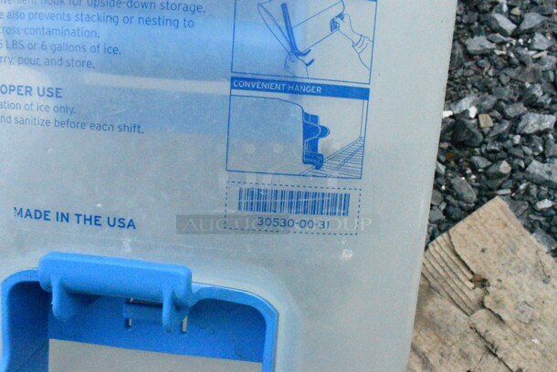 Green Finish 5 Tier Wire Shelving Unit on Commercial Casters w/ Contents Including Stainless Steel Drop In Bins, China Cap Strainer and Ice Bucket. BUYER MUST DISMANTLE. PCI CANNOT DISMANTLE FOR SHIPPING. PLEASE CONSIDER FREIGHT CHARGES.  - Image 6 of 12