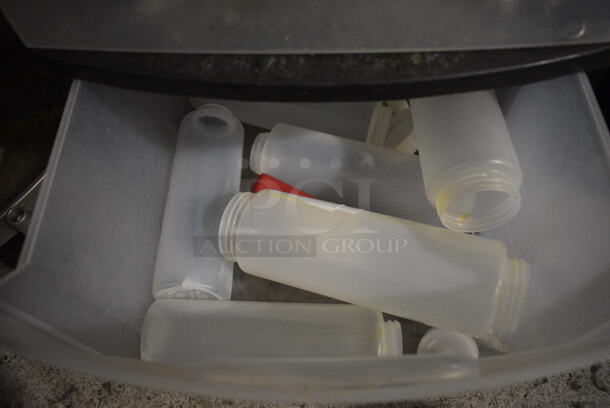 ALL ONE MONEY! Lot of Clear and Black Poly 3 Drawer Cabinet w/ Contents Including Tongs - Image 3 of 5