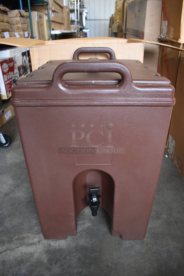 2 BRAND NEW IN BOX! Cambro Model 1000LCD Brown Poly Insulated Beverage Holder Dispensers. 16x21x25. 2 Times Your Bid!