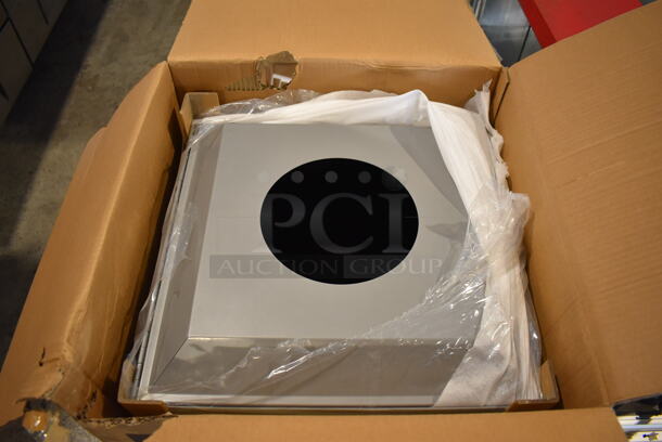 BRAND NEW IN BOX! Rubbermaid Silhouettes Metal Trash Can Shell. 21x21x34 - Image 2 of 7