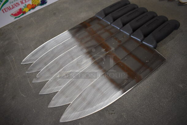 6 Sharpened Stainless Steel Chef Knives. 15". 6 Times Your Bid! - Image 3 of 4