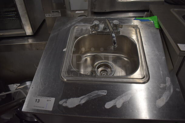 Stainless Steel Single Bay Portable Sink w/ Faucet and Handles. 24x24x44 - Image 5 of 5
