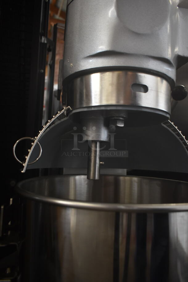 BRAND NEW SCRATCH AND DENT! Galaxy 177GMIX20 Commercial 20 Quart Planetary Dough Mixer w/ Stainless Steel Mixing Bowl, Bowl Guard, Dough Hook and Paddle Attachments. 110 Volts, 1 Phase. Tested and Does Not Power On - Image 7 of 9