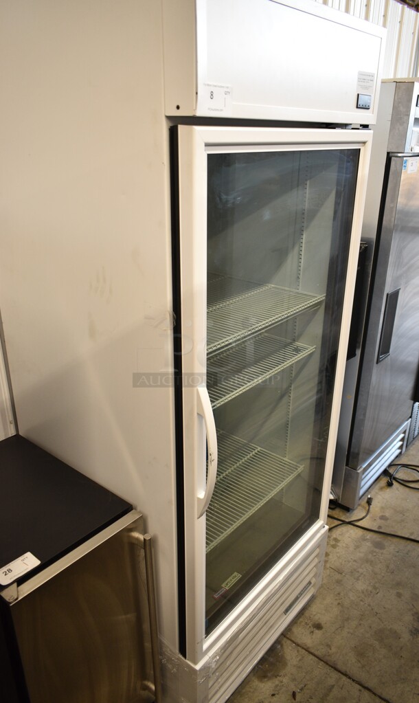 LIKE NEW! 2020 True TSCI-600R-G-PH Commercial Single Door Cooler Merchandiser w/ Poly Racks. 115 Volts, 1 Phase. Tested and Working! - Image 1 of 6